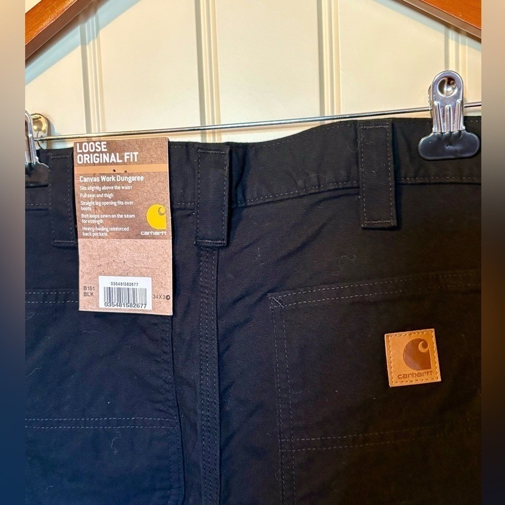 Carhartt Black Loose Original Fit Pants NWT (SKU 5) View 5